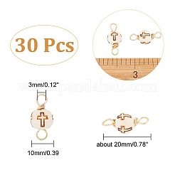 30Pcs Unfinished Wooden Connector Charms&nbsp;WOOD-AR0001-29