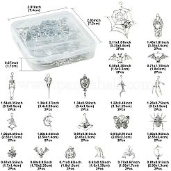 Halloween 40Pcs 20 Styles Tibetan Style Alloy Pendants&nbsp;FIND-FS0004-69