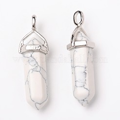 Synthetic Howlite Pointed Pendants&nbsp;G-F295-03C
