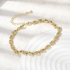 Brass Link Chain Bracelest for Women&nbsp;BJEW-K298-06G