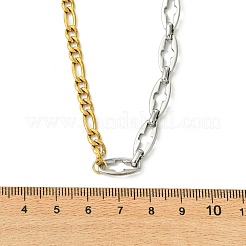 Two Tone 304 Stainless Steel Mixed Chain Necklaces for Women&nbsp;NJEW-JN06254