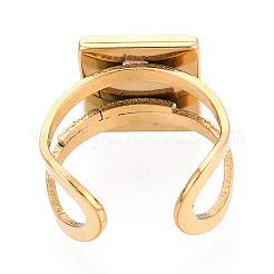 304 Stainless Steel Open Cuff Ring Components&nbsp;STAS-S080-041H-G