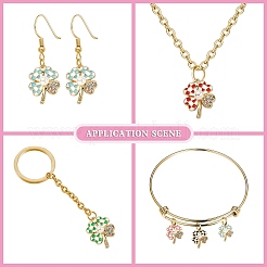 25Pcs 5 Colors Alloy Enamel Pendants&nbsp;ENAM-CJ0003-41
