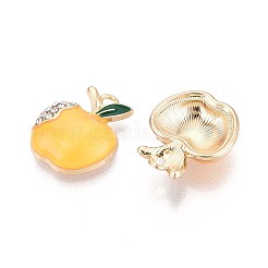 Rack Plating Alloy Crystal Rhinestone Enamel Pendants&nbsp;PALLOY-T091-29M