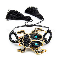 Glass Seed Beads Link Bracelets&nbsp;HN0636-3