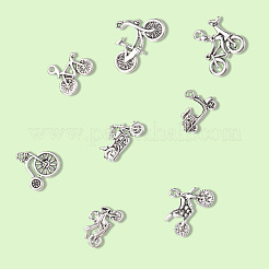72Pcs 9 Styles Tibetan Style Alloy Pendants&nbsp;TIBEP-SC0003-26
