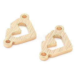 Brass Laser Cut Heart Connector Charms&nbsp;KK-U028-06G