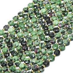Natural Ruby in Zoisite Beads Strands&nbsp;G-C116-A68-02