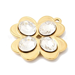 304 Stainless Steel & Crystal Rhinestone Pendants&nbsp;STAS-G390-01G-02