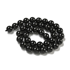 Natural Black Tourmaline Beads Strands&nbsp;G-G763-01-10mm-AB