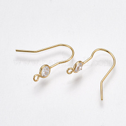 Brass Earring Hooks&nbsp;KK-T038-249G