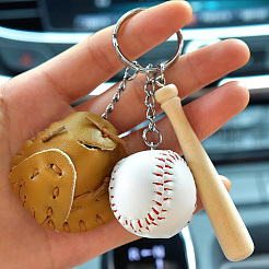 1Pc PU Leather Keychain&nbsp;AJEW-CL0001-08B