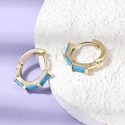 Brass Pave Cubic Zirconia Hoop Earrings&nbsp;EJEW-G471-09G-03