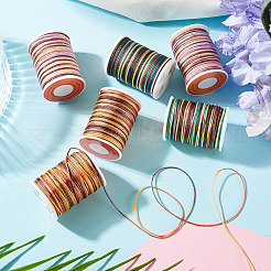 6Rolls 6 Styles Segment Dyed Polyester Thread&nbsp;NWIR-TA0001-47B
