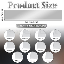 66Pcs 11 Styles 304 Stainless Steel Sheets&nbsp;DIY-WH050-395