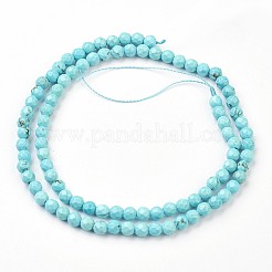 Synthetic Turquoise Bead Strands&nbsp;G-J376-71B-4mm-05