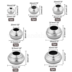 7Pcs 7 Style 201 Stainless Steel Spheres Pedestals Flagpole Base&nbsp;AJEW-GA0003-67