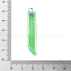 Electroplated Natural Quartz Pendants&nbsp;G-P315-B01-P