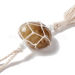 Synthetic Watermelon Stone Glass Pendant Decorations&nbsp;HJEW-E579-01D