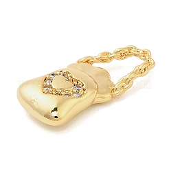 Brass Micro Pave Cubic Zirconia Pendants&nbsp;KK-I380-18G