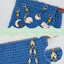 Knitting Row Counter Chains & Locking Stitch Markers Kits&nbsp;HJEW-AB00513