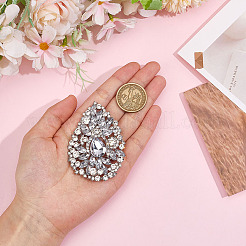 1Pc Alloy Rhinestone Brooches&nbsp;JEWB-MA0001-02B