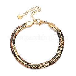 304 Stainless Steel Snake Chain Bracelets for Women&nbsp;BJEW-C103-02G