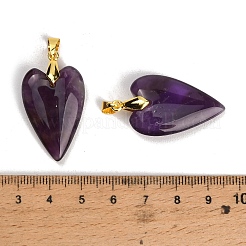 Natural Amethyst Pendants&nbsp;X-G-E570-01G-05