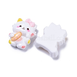 Opaque Cute Cat with Food Resin Decoden Cabochons&nbsp;RESI-B024-09