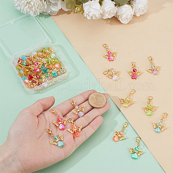 40Pcs 10 Colors Angel Acrylic Pendant Decorations&nbsp;HJEW-PH02043