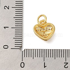 Mother Theme Rack Plating Brass Micro Pave Cubic Zirconia Charms&nbsp;KK-I716-06G
