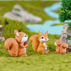30Pcs 3 Styles PVC Plastic Squirrel Miniature Ornaments&nbsp;DJEW-SP0001-26