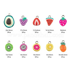 50Pcs 10 Style Handmade Polymer Clay Pendants&nbsp;CLAY-ZZ0001-002