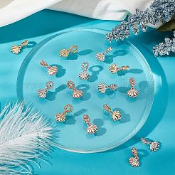 30Pcs 3 Colors Rack Plating Alloy European Dangle Charms&nbsp;MPDL-FH0001-04