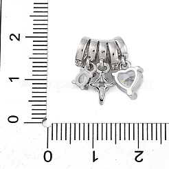 Brass Micro Pave Cubic Zirconia Pendants&nbsp;KK-P289-03P