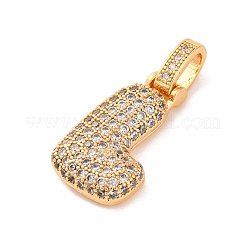Brass Micro Pave Cubic Zirconia Pendants&nbsp;KK-C076-29L-G01