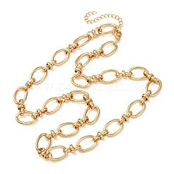 10MM 304 Stainless Steel Oval Link Chain Necklaces for Women&nbsp;X-NJEW-G194-04G