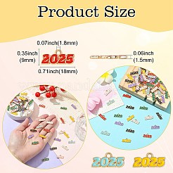 80Pcs 8 Colors Alloy Enamel Pendants&nbsp;ENAM-CJ0006-86