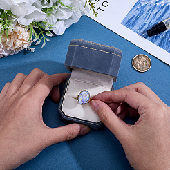 Velvet Jewelry Ring Packing Boxes&nbsp;CON-WH0107-110