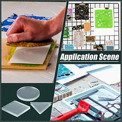 3Pcs Silicone Gel Printing Plate for Arts and Crafts&nbsp;DIY-WH0816-135