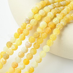 Natural Crackle Agate Beads Strands&nbsp;G-G055-8mm-6