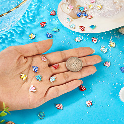 35Pcs 7 Colors Stainless Steel Enamel Charms&nbsp;STAS-TA0005-39