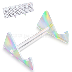 1-Tier Acrylic Keyboard Display Stands with Platinum Plated Iron Supports&nbsp;ODIS-WH20015-06A-03