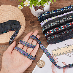 6 Bundles 6 Colors Ethnic Style Polyester Ribbon&nbsp;OCOR-BC0002-08