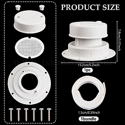 Aluminum RV Roof Vent Cap Replacement Kit&nbsp;AJEW-WH0752-911