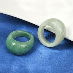 Natural Green Aventurine Finger Rings for Unisex&nbsp;RJEW-C128-01B