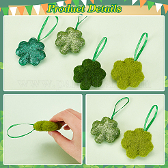 32Pcs 4 Colors Saint Patrick's Day Foam Pendant Decorations for Christmas Tree&nbsp;FIND-GA0003-02