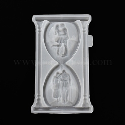 Valentine's Day Couple Sand Glass Shape Display Decoration DIY Silicone Statue Mold&nbsp;DIY-K072-03