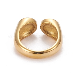 Ion Plating(IP) 304 Stainless Steel Cuff Rings&nbsp;RJEW-R133-005G