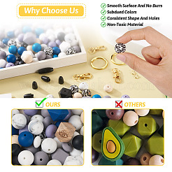 DIY Beaded Keychain Bracelet Making Kit&nbsp;DIY-TA0004-23